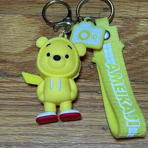 Cute PokePooh Keychain Charm with Strap